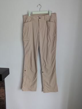 Eddie Bauer Pants Womens 8 Beige Travex Sightscape Horizon Convertible Roll Up